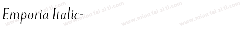 Emporia Italic字体转换